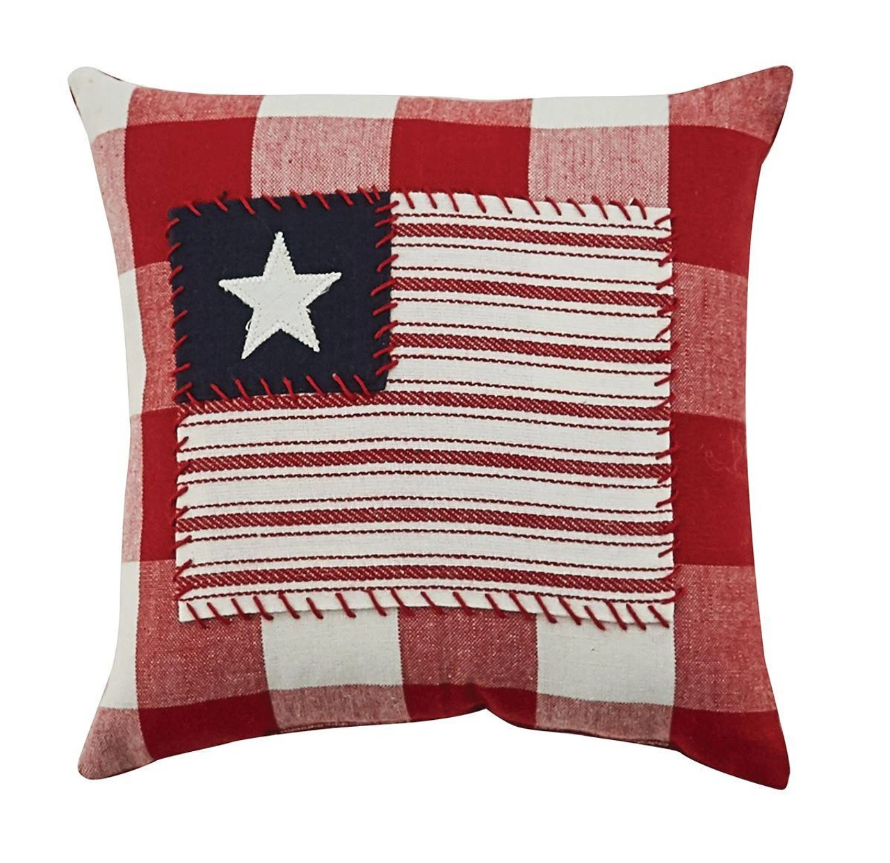 Flag Appliqued Pillow - 10x10 1 Flag Appliqued Pillow - 10x10