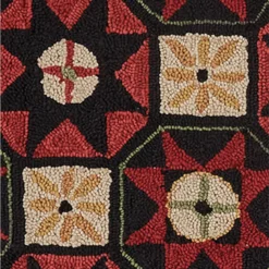 Folk Star Hooked Rugs -Beautiful Decoration Folk Star Hooked Rugs 762242040960 image4 73623.1655233921