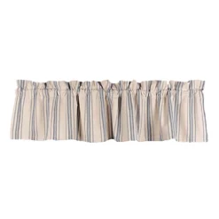 Beautiful Decoration -Beautiful Decoration Grain Sack Stripe Colonial Blue Valance 72x15 5 640970740874 image2 26895.1683105230