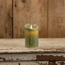 Green Timer Candle - 5" Pillar