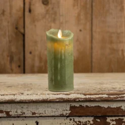 Green Timer Candle - 7" Pillar