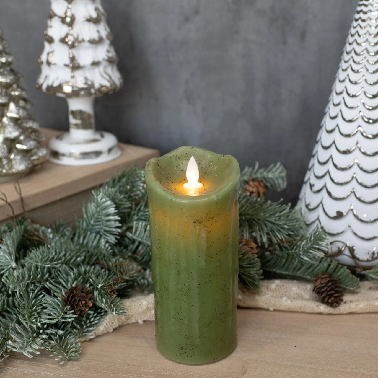 Green Timer Candle - 7" Pillar 3 Green Timer Candle - 7" Pillar - Image 3