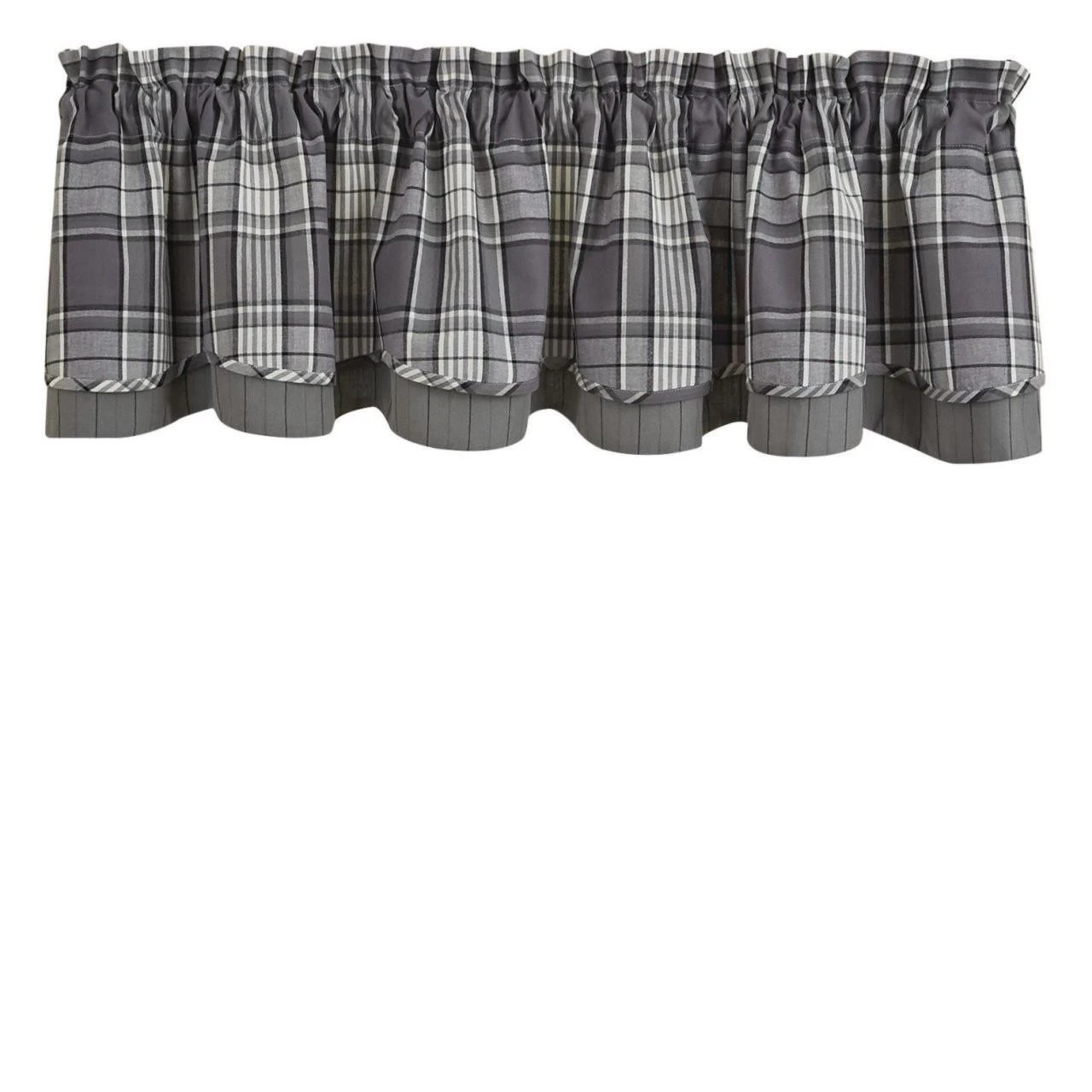 Grey Area Valance - Lined Layered 72x16 2 Grey Area Valance - Lined Layered 72x16 - Image 2