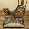 House & Sunflower Hooked Rugs
