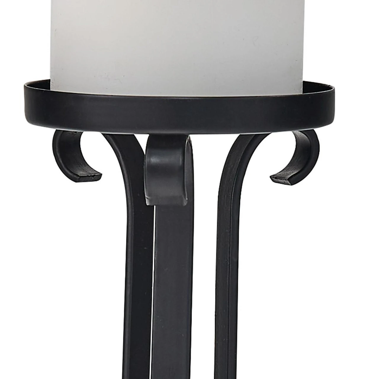 Iron Scroll Candle Holders - Pillar Set Of 3 3 Iron Scroll Candle Holders - Pillar Set Of 3 - Image 3