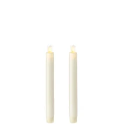 Ivory Moving Flame Timer Candle - 8.5" Taper