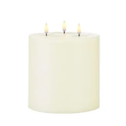Ivory Timer Candle - 6x7 Tri-Flame Pillar