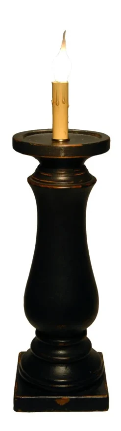 Jefferson Pedestal Candle Sleeve Base - Large Black