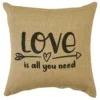 Love Is All Sentiment Pillow - 10x10