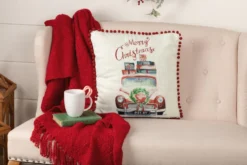 Merry Christmas Truck Pillow - 18x18 -Beautiful Decoration Merry Christmas Truck Pillow 18x18 840528193460 image4 05657.1689073547
