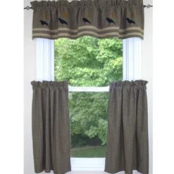 Newbury Gingham Black Crow Valance - 72x15.5 -Beautiful Decoration Newbury Gingham Black Crow Valance 72x15 5 648558020875 image3 64859.1685092975