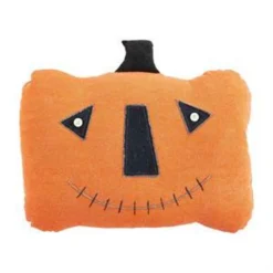 Orange Button Face Jack Pillow