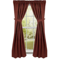 Philmont Jacquard Panels - Barn Red 72x63