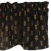 Pineapple Town Valance - Black 72x15.5