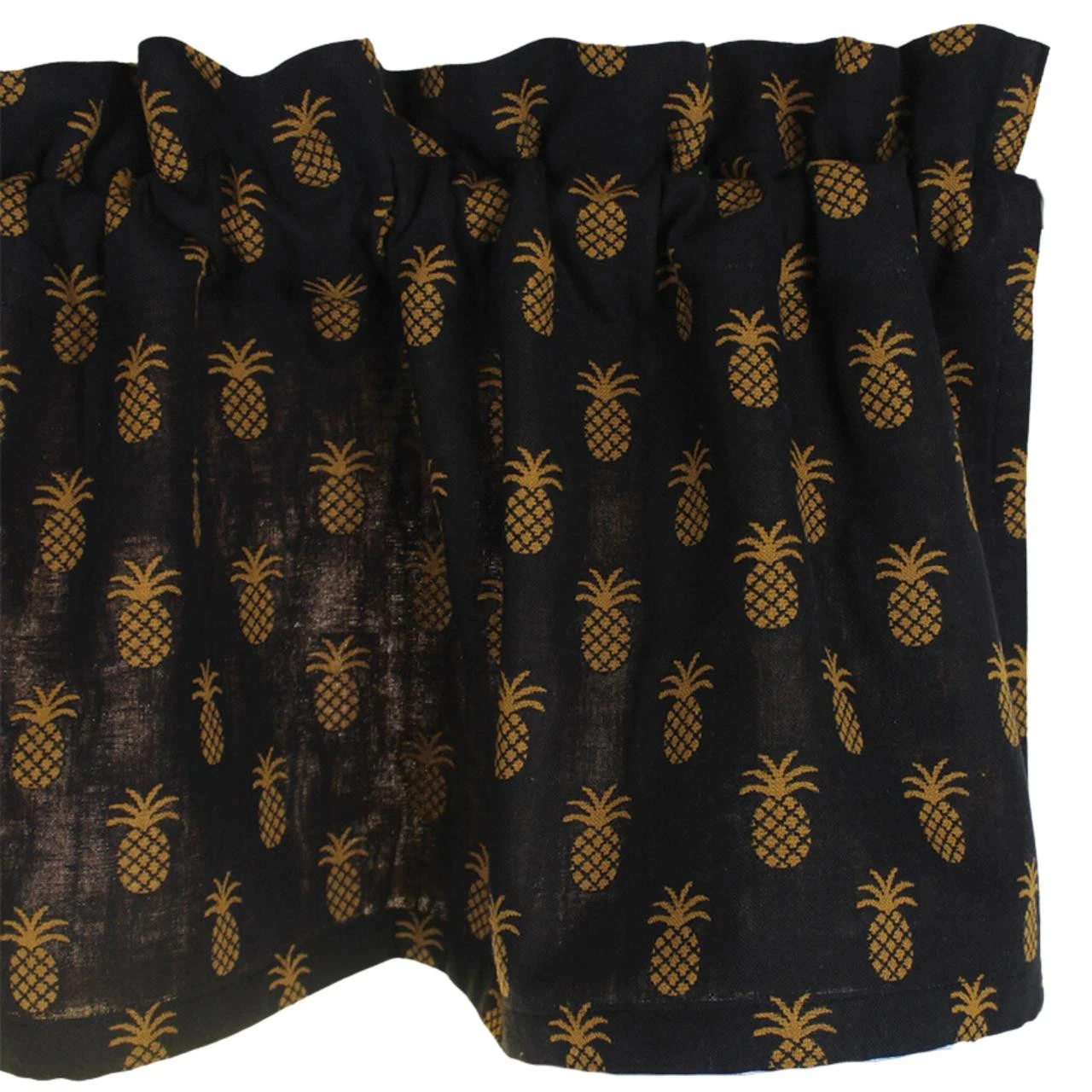 Pineapple Town Valance - Black 72x15.5 1 Pineapple Town Valance - Black 72x15.5