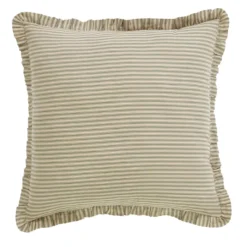 Prairie Winds Pillow Sham - Green Ticking Stripe Euro