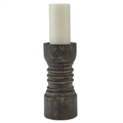 Rustic Candlestick Black - Tall -Beautiful Decoration Rustic Candlestick Black Tall 762242996342 image3 00000.1689060143