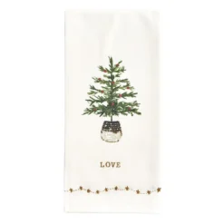 Rustic Christmas Love Dishtowels - Set Of 2