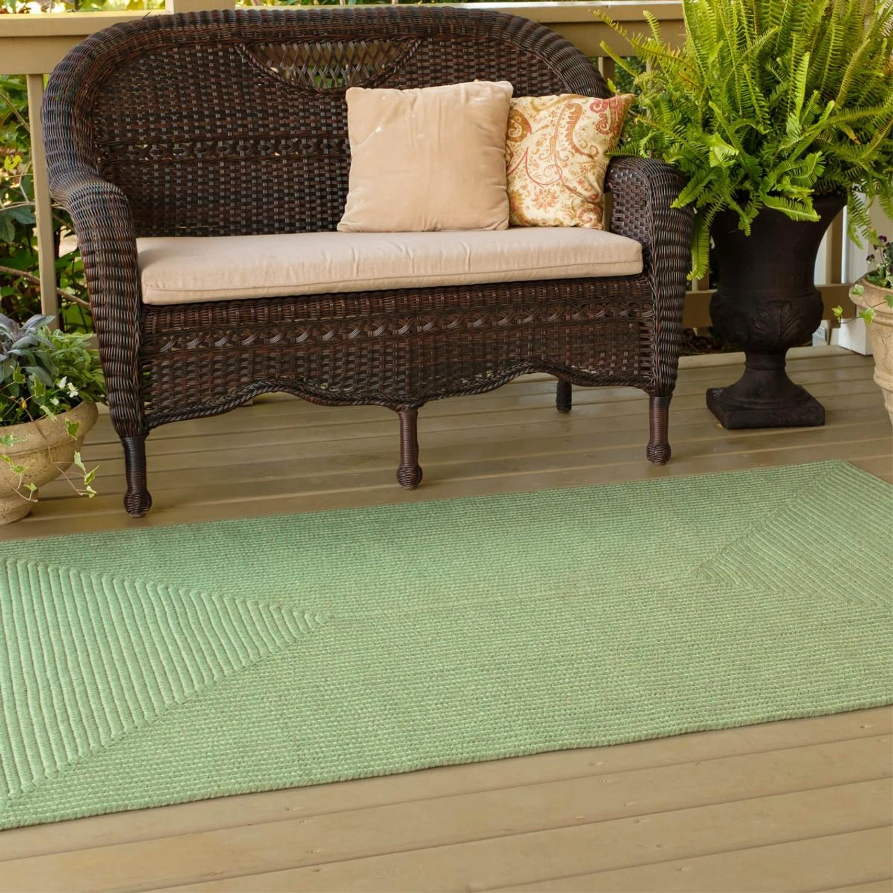 Sage Green Ultra Durable Braided Rugs 4 Sage Green Ultra Durable Braided Rugs - Image 4