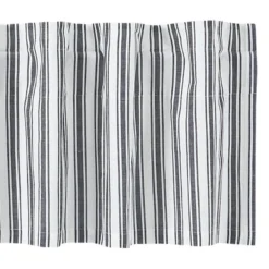 Sawyer Mill Black Ticking Stripe Valance - 90x16
