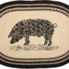 Sawyer Mill Charcoal Jute Rug - Oval Pig