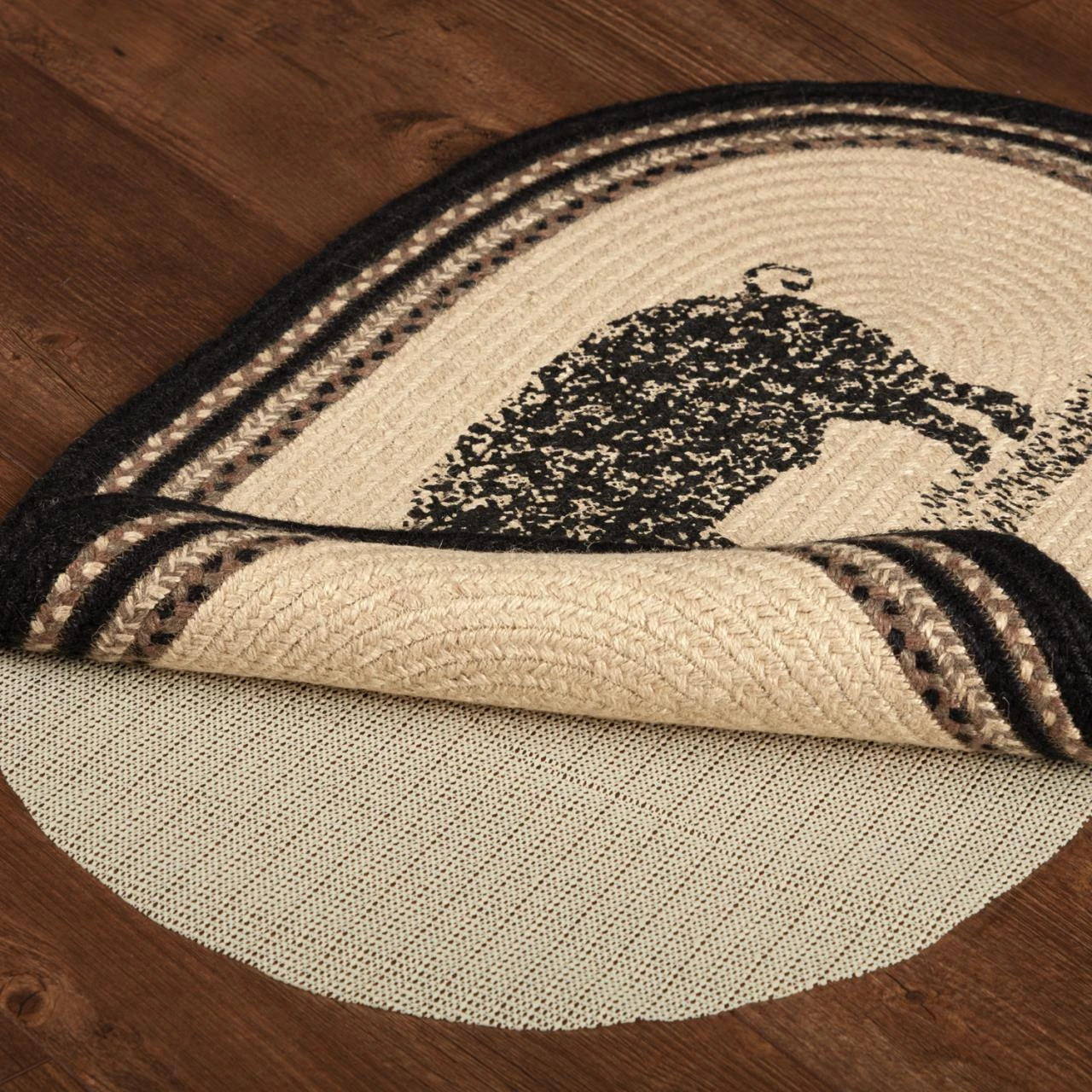 Sawyer Mill Charcoal Jute Rug - Oval Pig 4 Sawyer Mill Charcoal Jute Rug - Oval Pig - Image 4