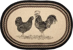 Sawyer Mill Charcoal Jute Rug - Oval Poultry