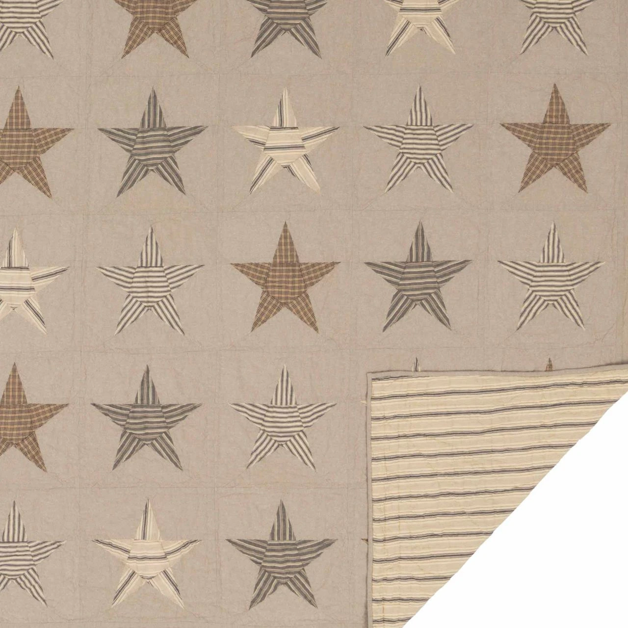 Sawyer Mill Charcoal Star Quilt 3 Sawyer Mill Charcoal Star Quilt - Image 3