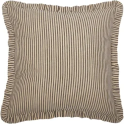 Sawyer Mill Charcoal Ticking Stripe Pillow Sham - Euro Fabric