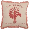 Sawyer Mill Red Windmill Pillow - 18x18