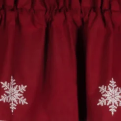 Snowflake Barn Red Valance - 72x15.5 7 Snowflake Barn Red Valance - 72x15.5 -Beautiful Decoration Snowflake Barn Red Valance 72x15 5 648558025764 image4 53842.1685642560