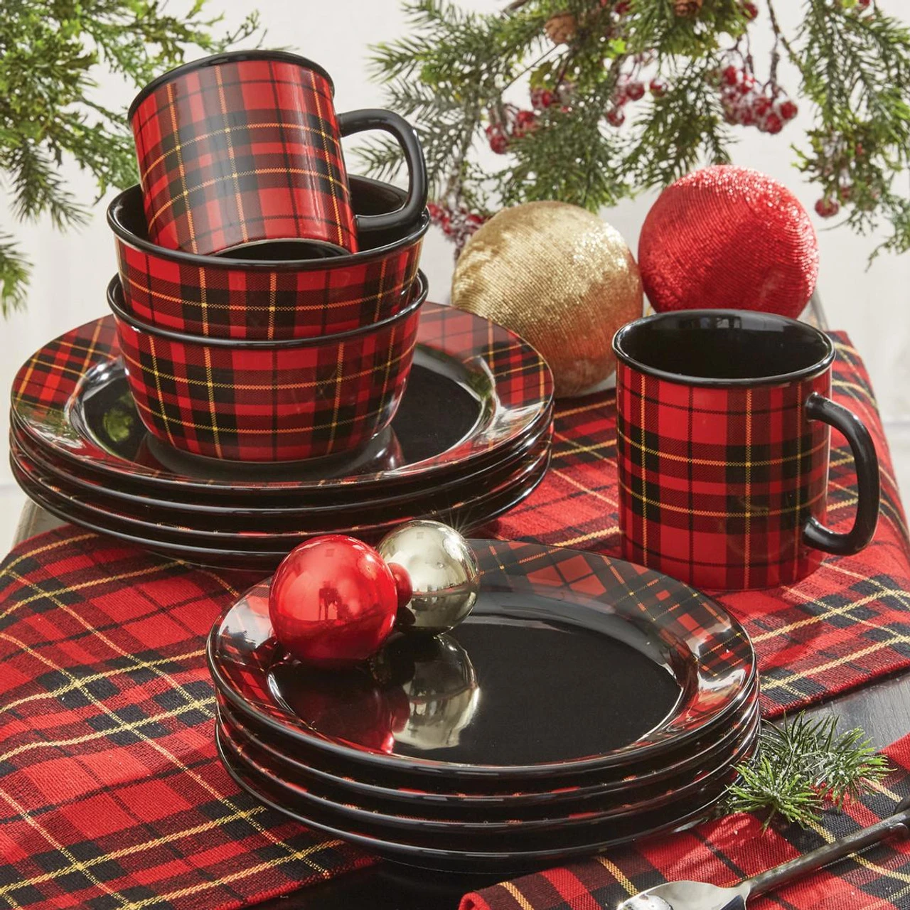 Sportsman Plaid Mugs - Set Of 4 2 Sportsman Plaid Mugs - Set Of 4 - Image 2
