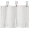 Stitched Burlap White Valance - 60x16