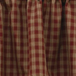 Sturbridge Wine Plaid Single Panel - Ruffle 56x84 -Beautiful Decoration Sturbridge Wine Plaid Single Panel Ruffle 56x84 762242033429 image4 59942.1692132984