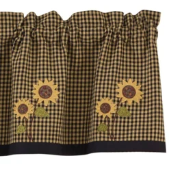 Sunflower Check Valance - 60x14