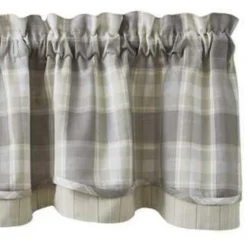 Weathered Oak Valance - Lined Layered 72x16