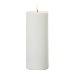 White Timer Candle - 3x9 Pillar