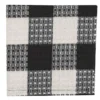 Wicklow Check Black & Cream Dishcloths - Set Of 6