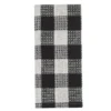 Wicklow Check Black & Cream Waffle Dishtowels - Set Of 3