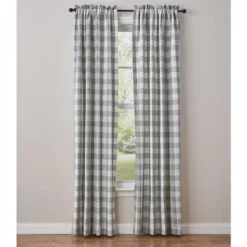 Wicklow Check Dove Panels - 72x84 -Beautiful Decoration Wicklow Check Dove Panels 72x84 762242420328 image3 12128.1689050670