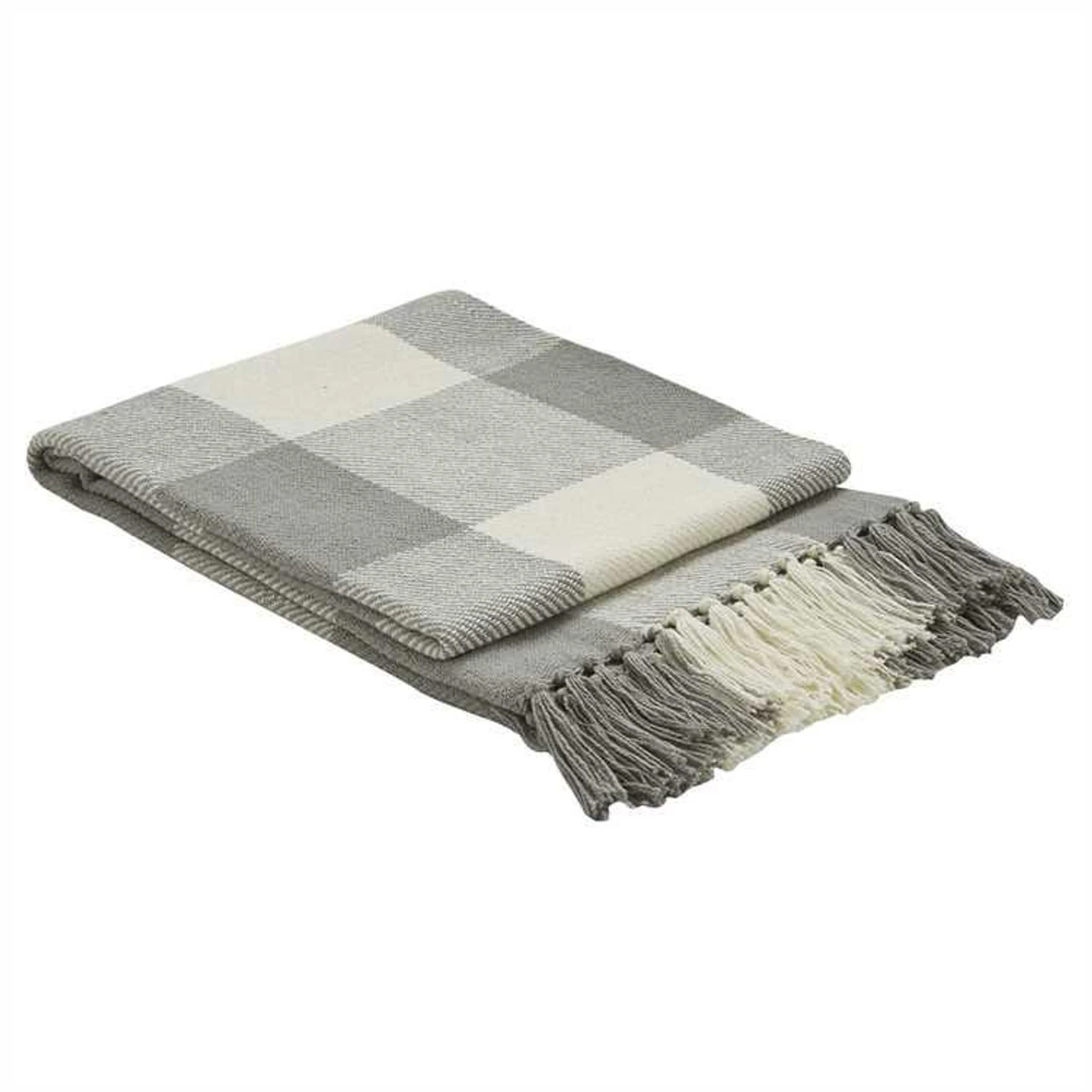 Wicklow Check Dove Throw 2 Wicklow Check Dove Throw - Image 2