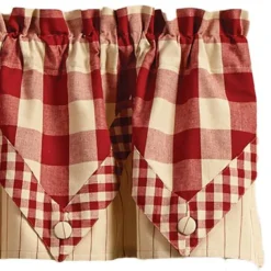 Wicklow Check Garnet Valance - Point 72x15