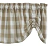 Wicklow Check Natural Valance - Farmhouse 60x20