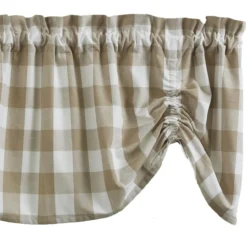 Wicklow Check Natural Valance - Farmhouse 60x20