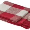 Wicklow Check Red & Cream Throw