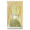 Wicklow Check Yellow Prairie Gathered Curtains - 72x63