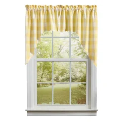 Wicklow Check Yellow Swags - 72x36