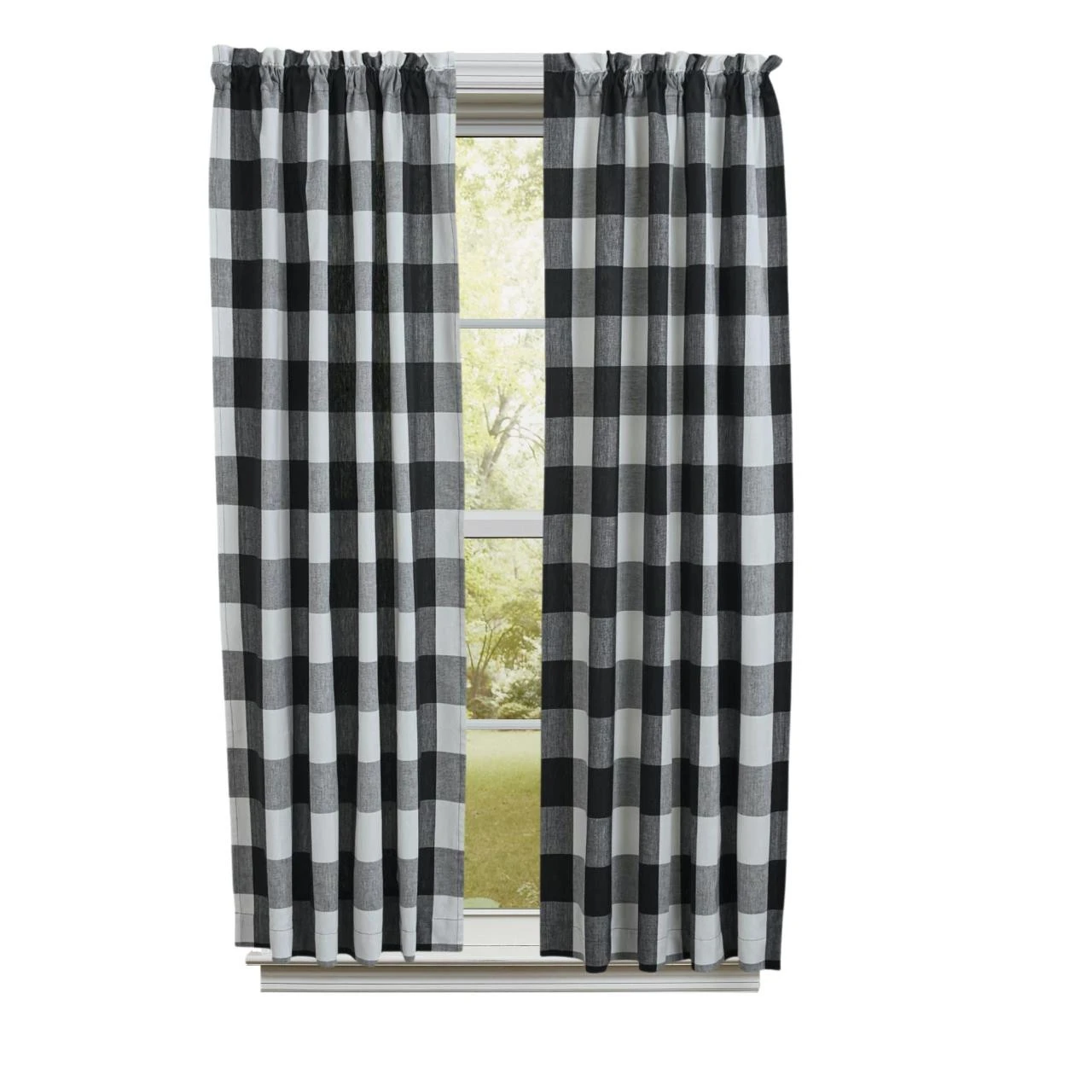 Wicklow Large Check Black Panels - 72x63 1 Wicklow Large Check Black Panels - 72x63