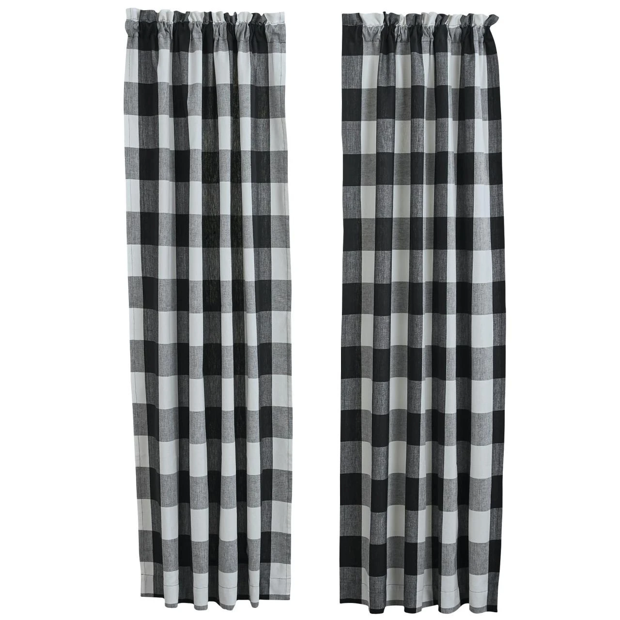 Wicklow Large Check Black Panels - 72x63 2 Wicklow Large Check Black Panels - 72x63 - Image 2